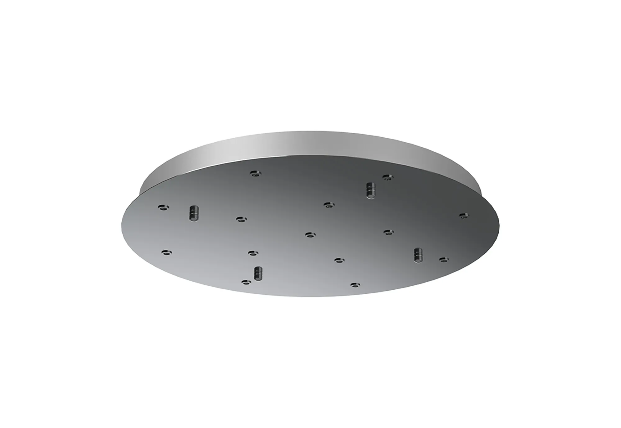 M9371  Modular 60cm Round 14 DC Plug Canopy/Ceiling Rose Kit (FRAME ONLY) (Excluding Driver), Chrome
